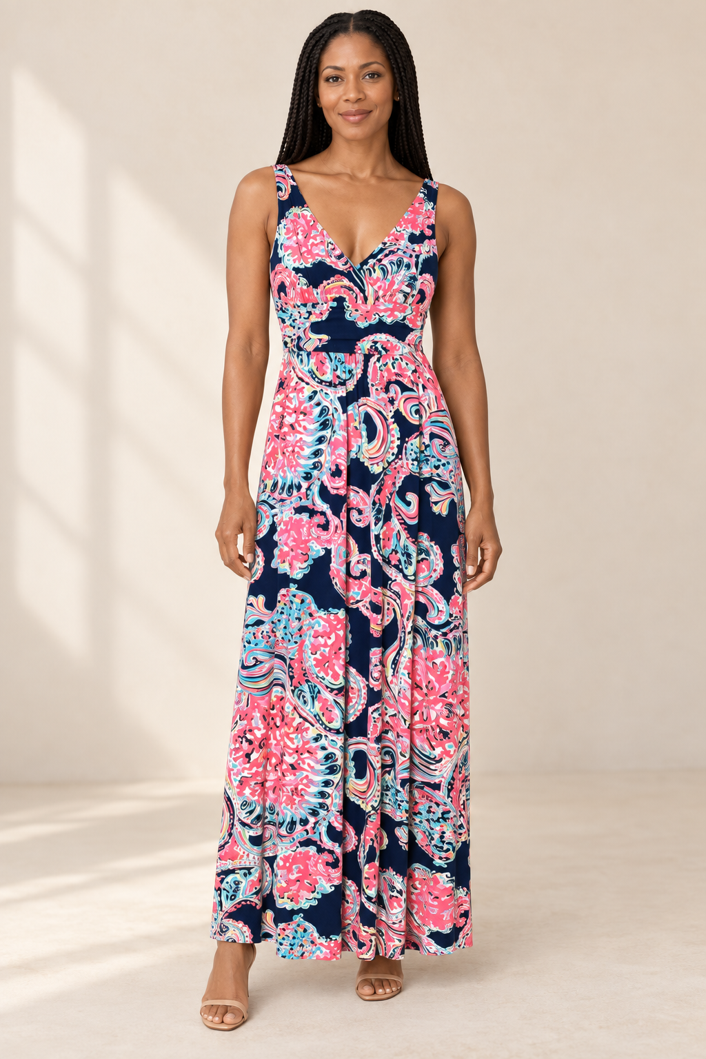 AI model preview of Lilly Pulitzer Sloane Maxi Size XS; see original photos for exact garment details.