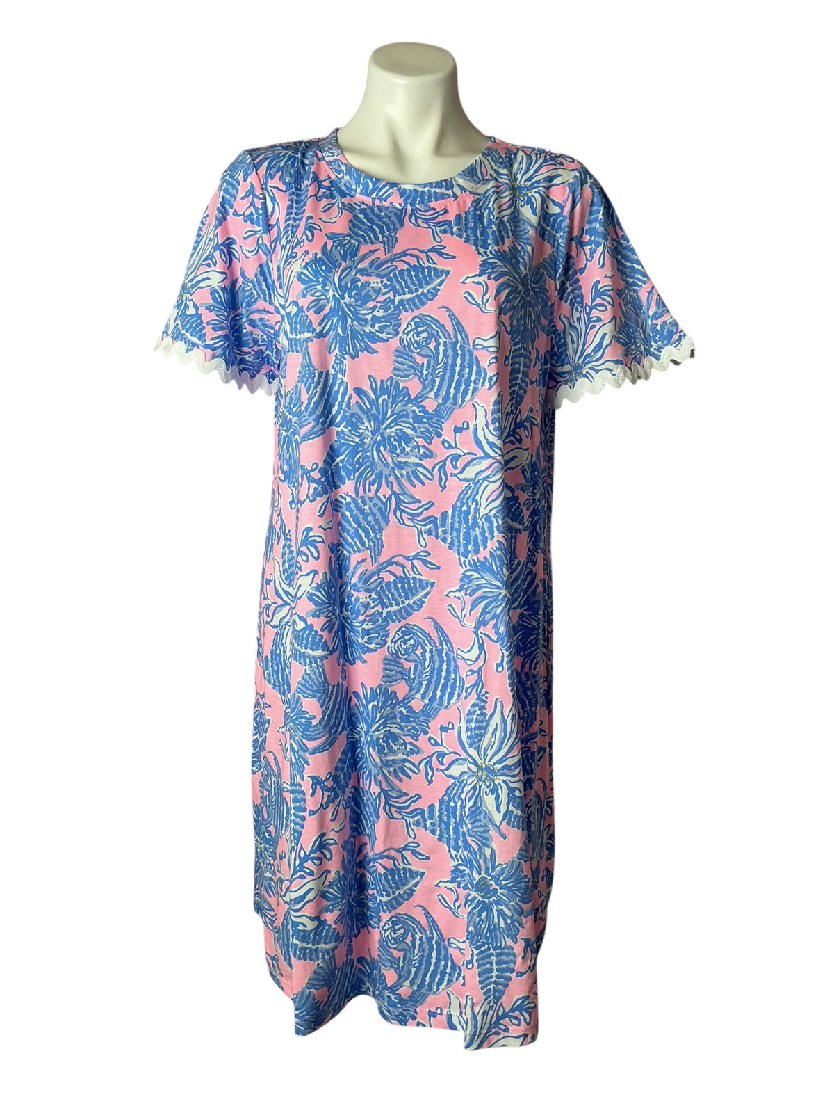 Lilly Pulitzer NWT Cody Short Sleeve Dress Conch Shell Pink Up Scale - Size XL