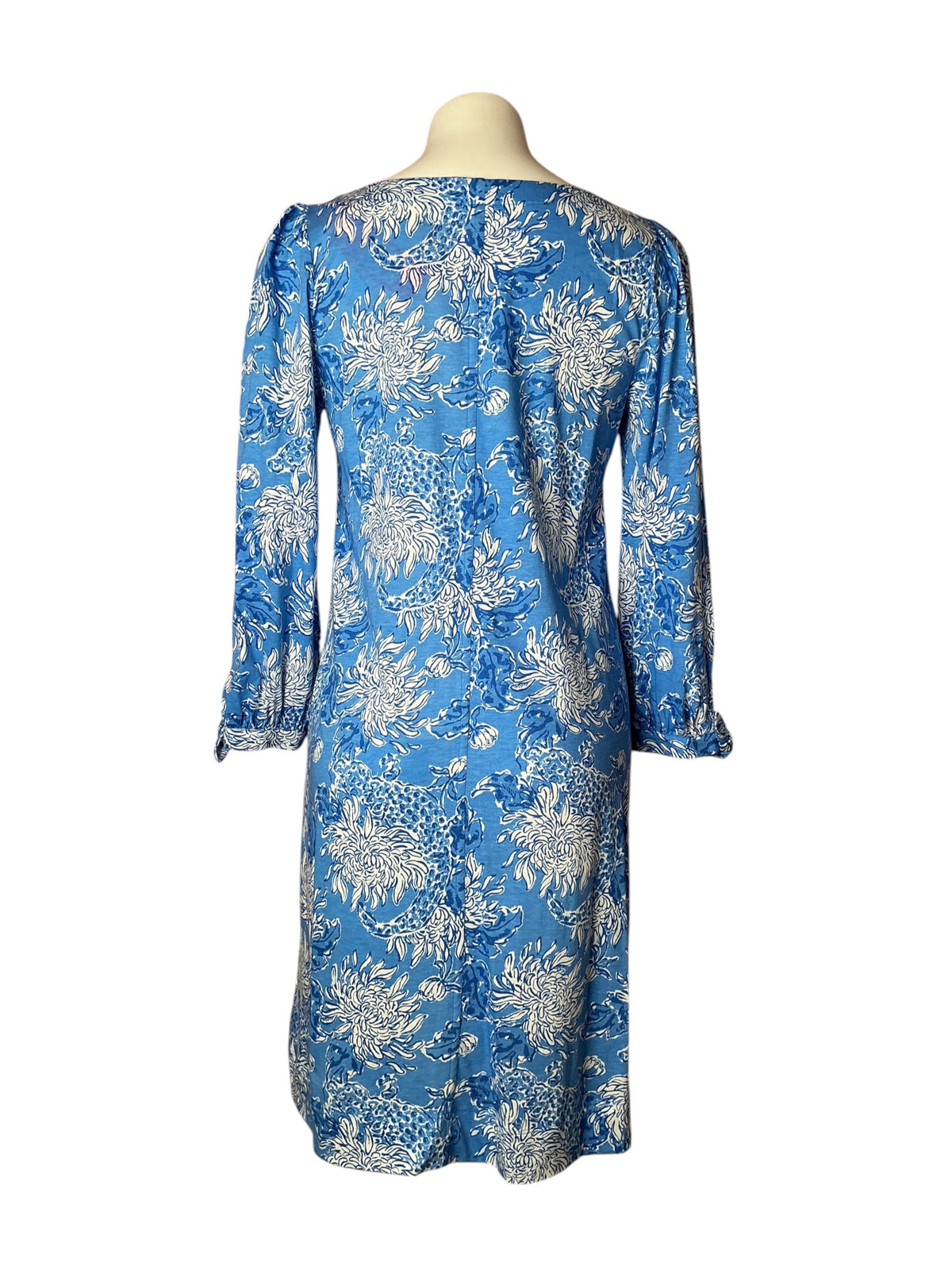 Lilly Pulitzer NWT Cath 3/4 Sleeve Dress Boca Blue Croc and Lock It - Size S