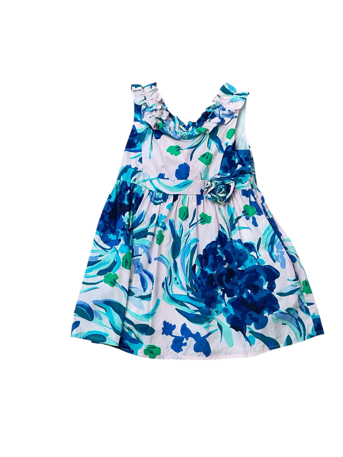 Lilly Pulitzer Kids Georgina Dress Pink Tropics Tint Sweet Pea Blue - Size 2