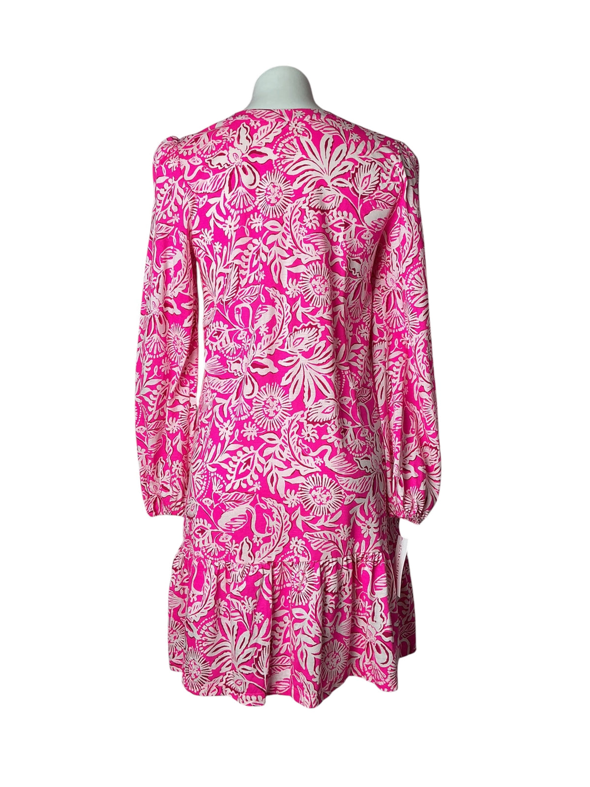 Lilly Pulitzer Alyssa Long Sleeve Dress Fruit Pink Absolutely Flamazing - Size S