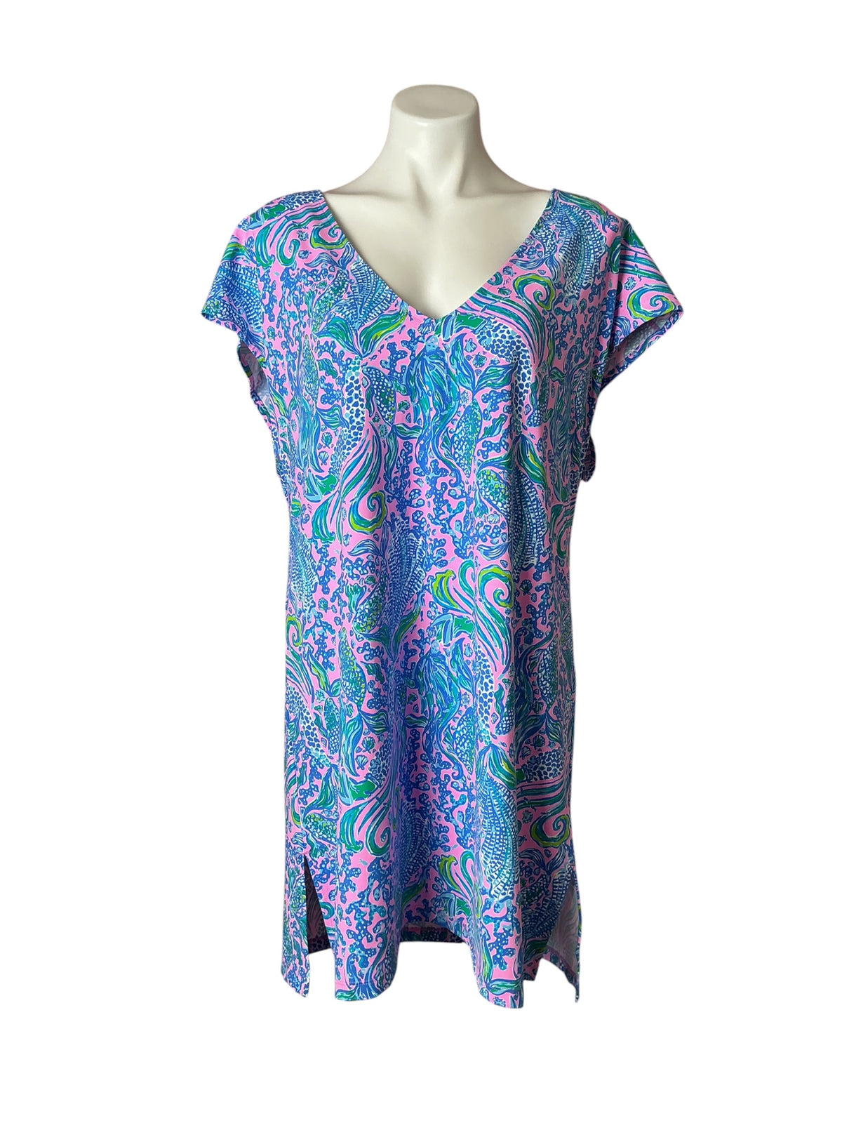 Lilly Pulitzer NWT Talli V-Neck Coverup Lilac Rose We Mermaid It - Size XL