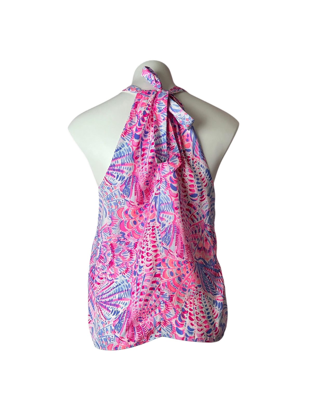Lilly Pulitzer Rori Halter Top Raz Berry Sea You Soon - Size M