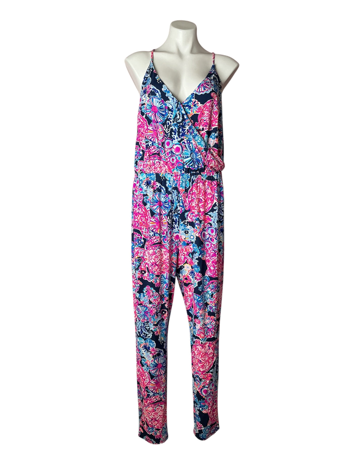 Lilly Pulitzer NWT Dante Jumpsuit High Tide Navy In Turtle Amazement - Size XL