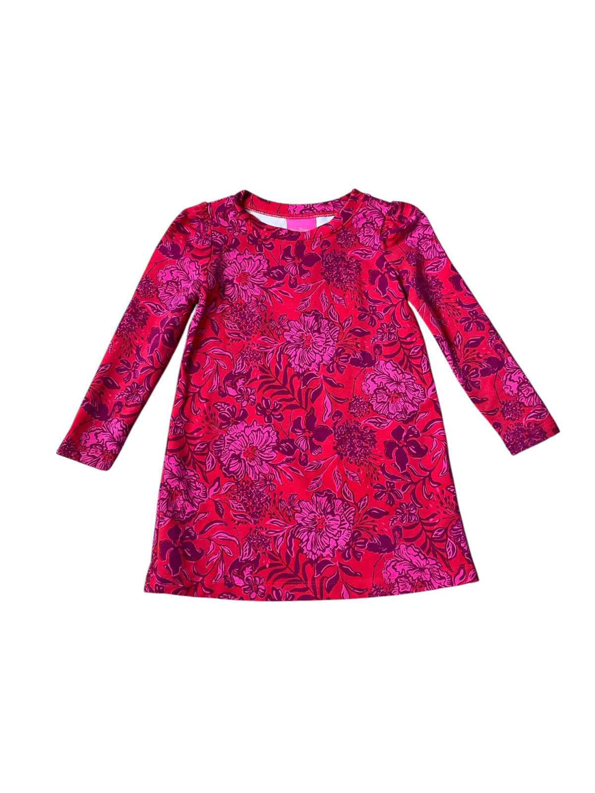 Lilly Pulitzer Kids Mini Jansen Dress Amaryllis Red Secret Hideaway - Size XS (2-3)