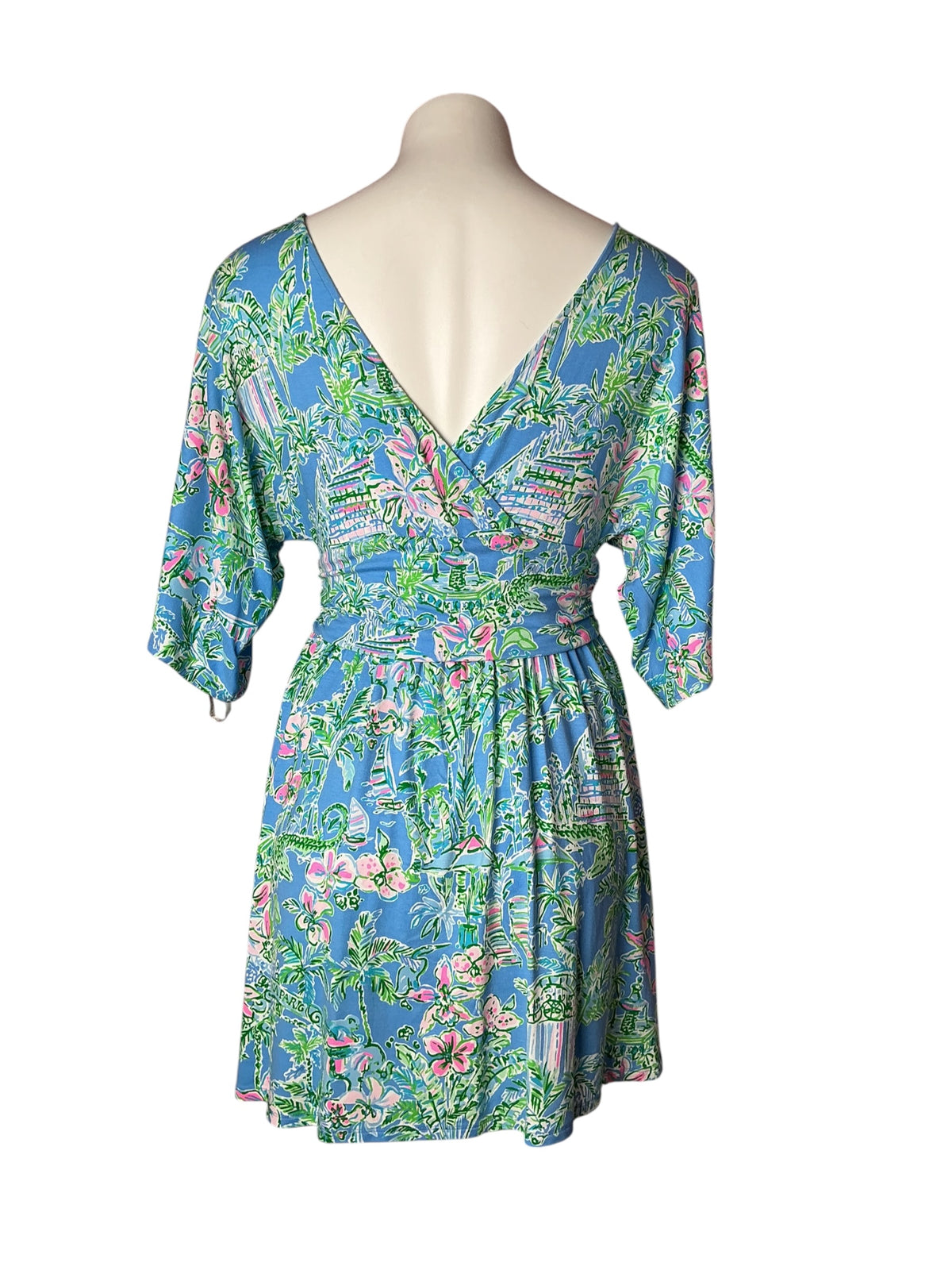 Lilly Pulitzer Parigi Skort Romper Boca Blue Beneath the Bougainvillea - Size S