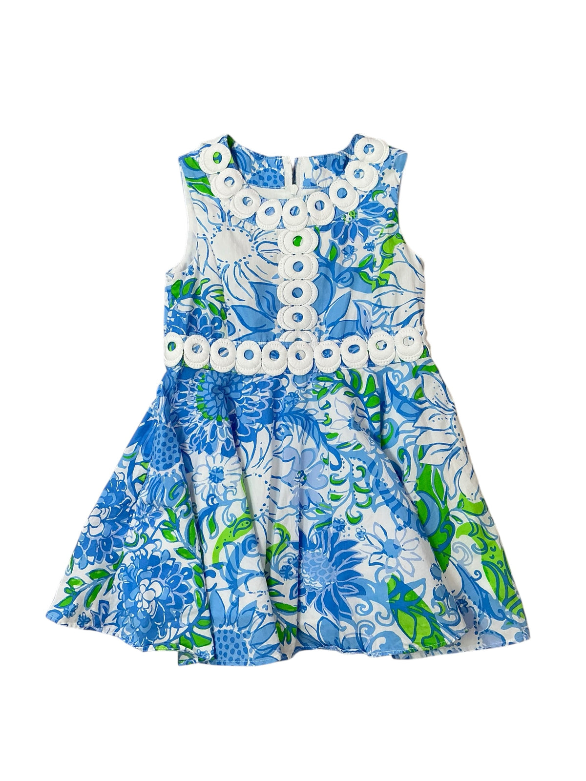 Lilly Pulitzer Girls Idala Dress Frenchie Blue Suns Out - Size 3