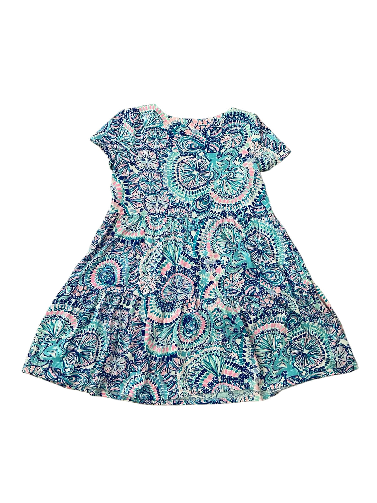 Lilly Pulitzer Kids Mini Geanna Swing Dress Blue Grotto Commotion in the Ocean - Size XL 12-14