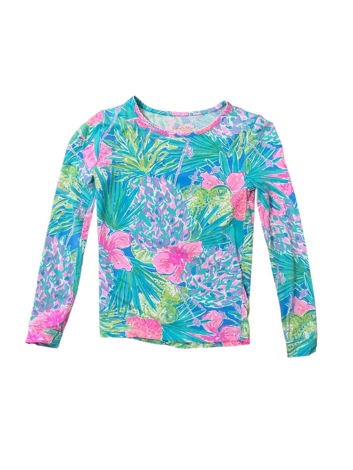 Lilly Pulitzer Kids Long Sleeve Pajama Top Swizzle In - Size 10