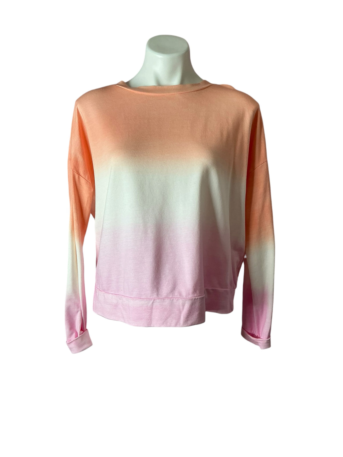 Lilly Pulitzer Sheridan Long Sleeve Sweatshirt Cantaloupe Dip Dye - Size S