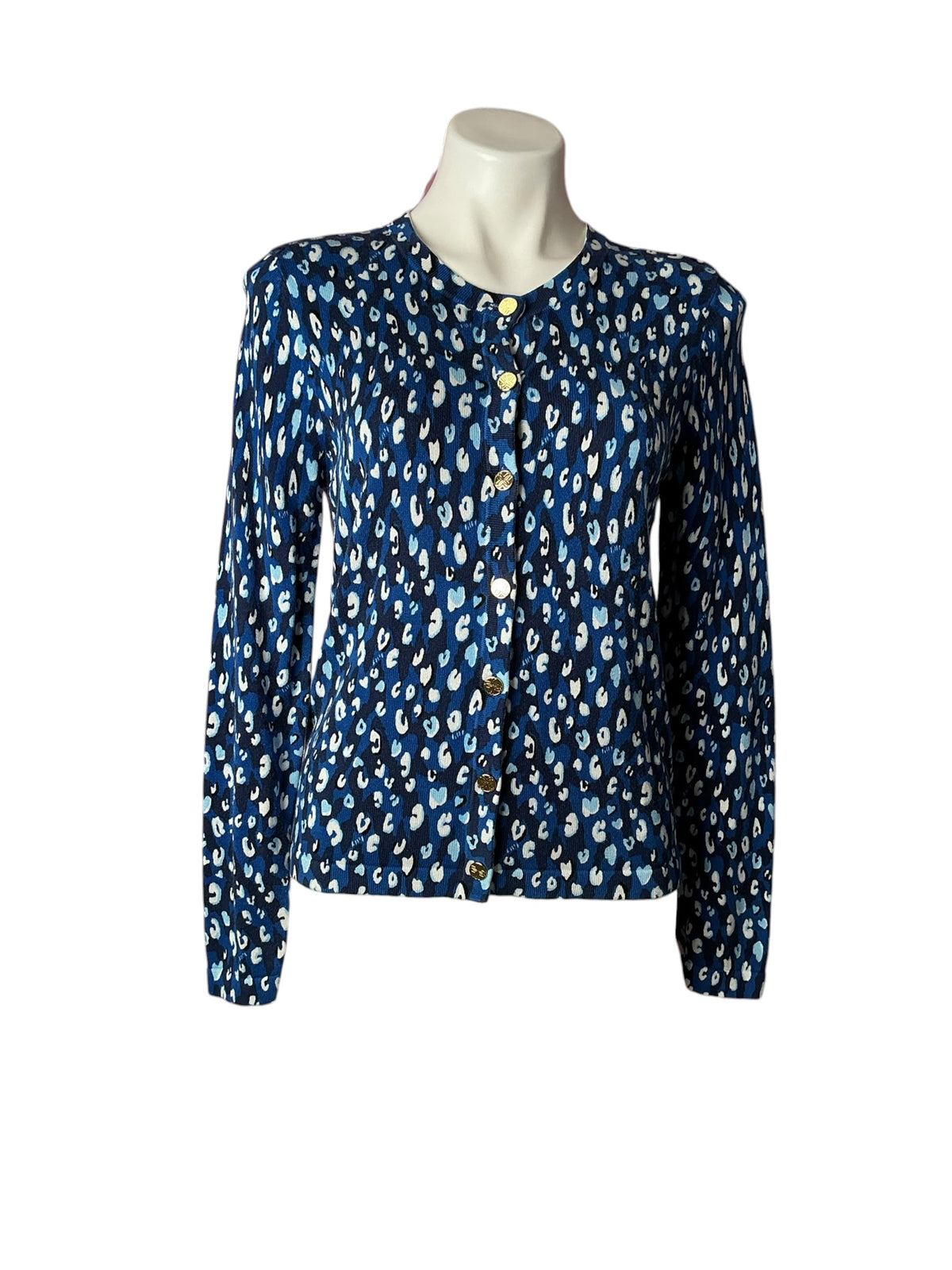 Lilly Pulitzer Fairley Cardigan Starlight Navy You're An Animal - Size S