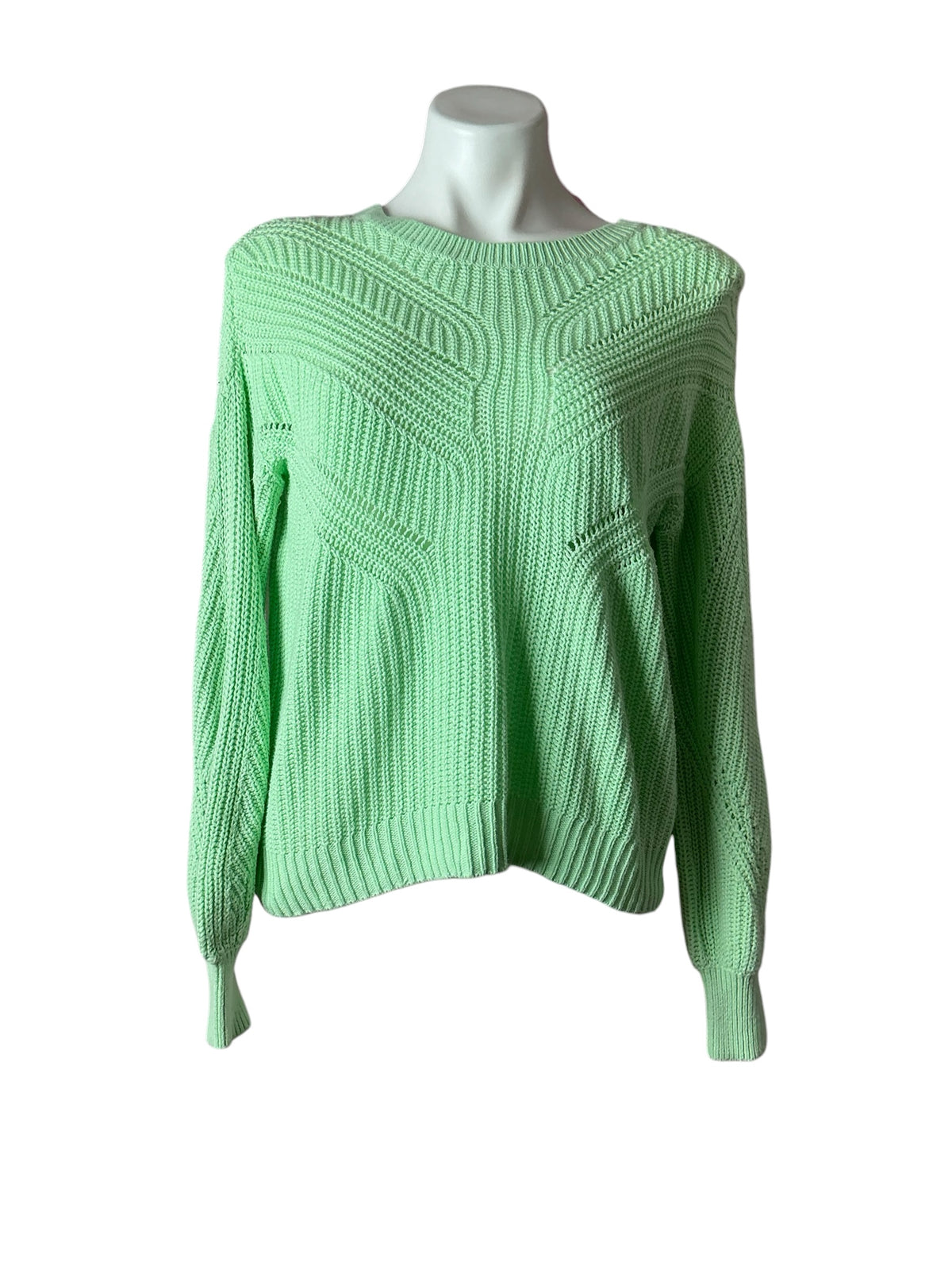 Lilly Pulitzer Bristow Cotton Knit Crewneck Sweater Pistachio Green - Size XS