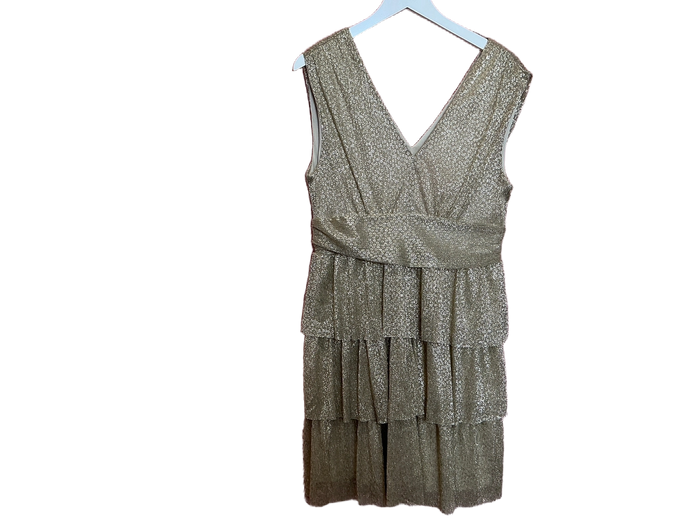Lilly Pulitzer Dress NWT - Faye V-Neck Ruffle Dress - Gold